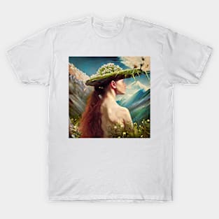 a flower hat T-Shirt